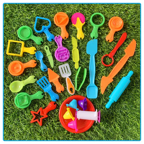 Hot Sale DIY Slimes Play Dough Tools Accessories Plasticine Dinosaur Animal Model Clay Kits Soft Clay Cut Sets Toys for Children