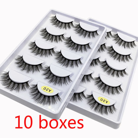 50/100 Pairs False Eyelashes Wholesale Fluffy Long Lashes Natural Makeup Tools Eye Lashes Bulk Faux Mink Lashes maquiagem