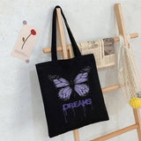 Custom Canvas Bag Without Zipper Black White