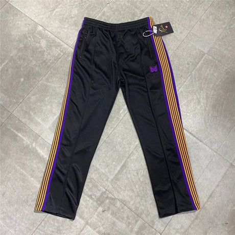 Similar All Black Needles Pants 2022 Men Women 1:1 High Quality Embroidered Butterfly Needles Track Pants Straight AWGE Trousers