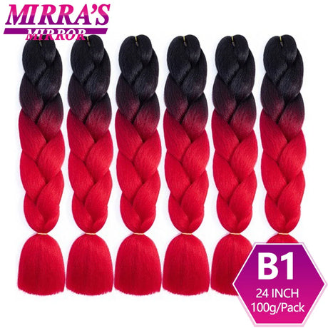 6 Bundles Jumbo Braiding Hair Extensions 24 Inch Synthetic Hair Braids for DIY Box Twist Crochet Hair Wholesale Drop Shipping