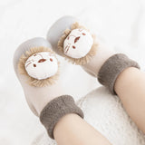 baby sock shoes for winter thick cotton animal styles cute baby floor shoes anti-slip first walkers 0-3 years Christmas gifts