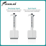 JOANLAB Multichannel Pipette Lab Supplies Variable Volume Micropipette 8 Channels 12 Channels Pipette Capacity: 0.5μl - 300μl