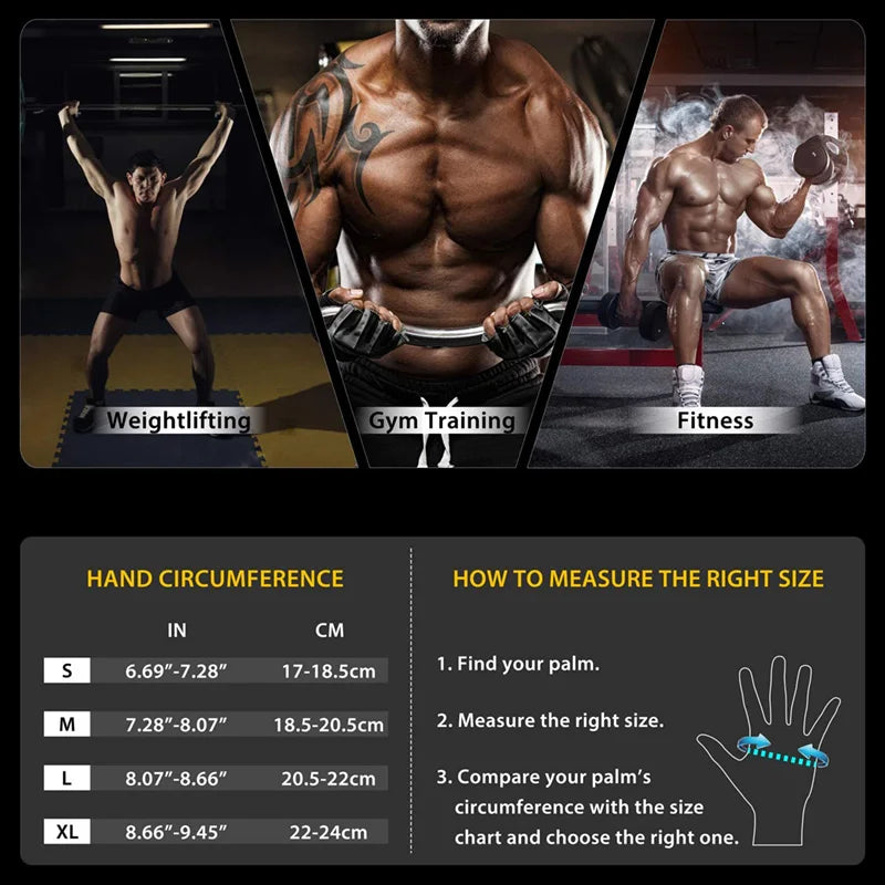 Gym Gloves Full Finger Weight Lifting Gloves With Wrist Support For Heavyweight Exercise Fitness Training Bodybuilding