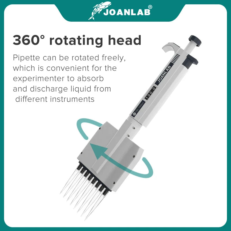 JOANLAB Official Store Multichannel Pipette Lab Equipment Manual Digital Adjustable Micropipette 8 Channels Pipette 12 Channels