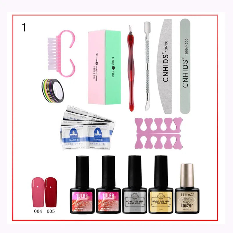 Manicure Set 36W UV LED Lamp Dryer With 12PCS Nail Gel Polish Kit Soak Off Manicure Set Gel Nail Polish For Nail Art Tools