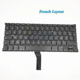 Laptop Replacment US UK AR FR GE IT SP TUR RU Keyboard For Macbook Air 13.3" A1369 A1466 Keyboard 2010-2017 Year