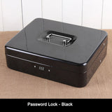 Locked Large Cashier Drawer Metal Cash Box 2 Layers Safe Cash Storage Box with 5 Coin 4 Bills Slots Steel Money Tray Deposit Box