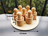 Montessori Wooden Toys Elemental Rainbow Stacking Blocks /Unpaint Wood Tree Building Stacking Car Volcano Coral Sea Wave