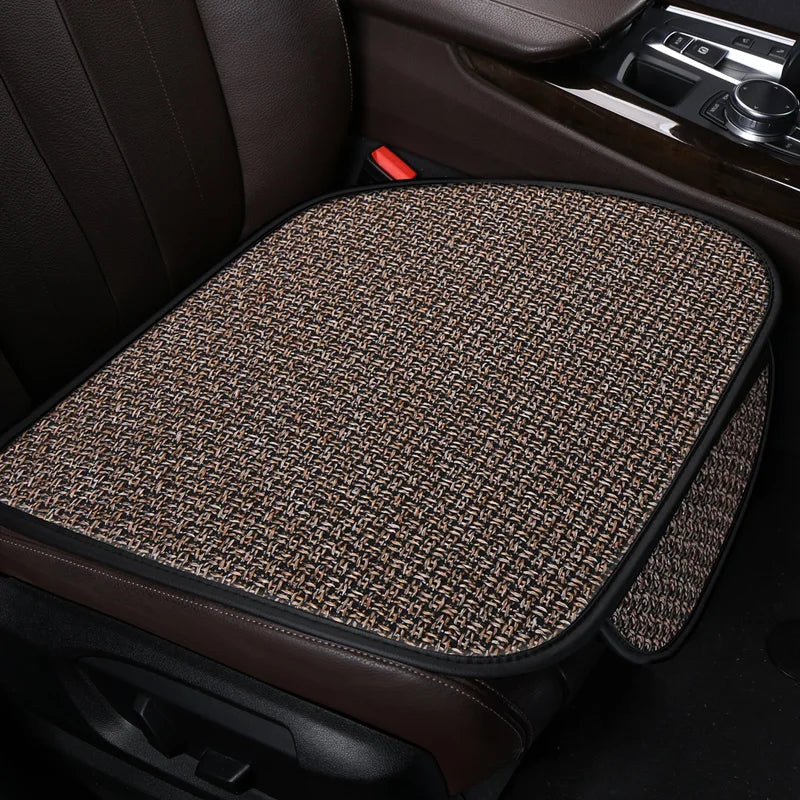 New Flax Car Seat Cover Protector Linen Front Rear Back Cushion Protection Pad Mat Backrest for Auto Interior Truck Suv Van