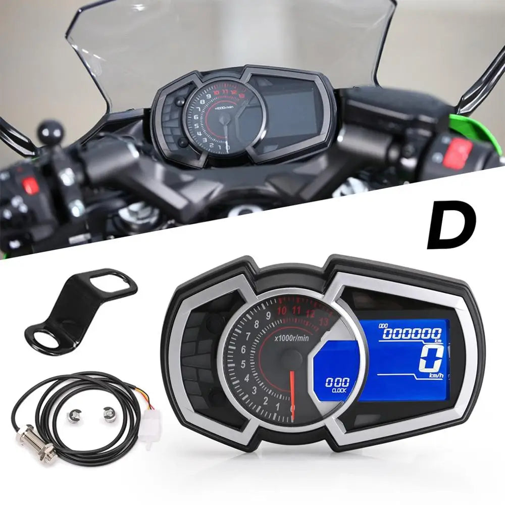 For Kawasaki Ninja650 Ninja 650 Motorcycle Speedometer Odometer Fuel Gauge 13000RPM Universal 1 2 4 Cylinder LCD Instrument