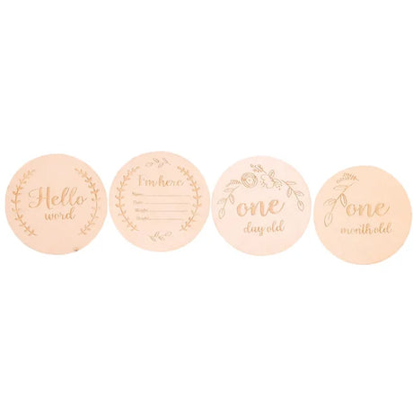 20pcs/Lot Baby Milestone Cards Wooden Photography Milestones Memorial Monthly Newborn Commemorativenir Newborn Photo Accessories