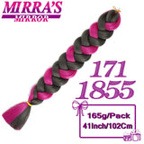 82 Inch Jumbo Box Braids Extensions Afro Synthetic Braiding Hair Ombre Hair for Twist Braid Support Wholesale Mirra’s Mirror