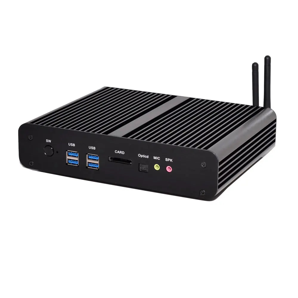 Windows Tiny Desktop Nettop i7 5500U 4650U 2*Lans 2*HDMI 1*Optical Barebone Mini PC HTPC Nuc Fanless Broadwell Computer WiFi BT