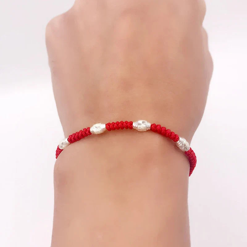 La Monada 12-22cm Red Thread For Hand 925 Sterling Silver Bracelet Women Rope Red Thread Bracelets For Women Silver 925