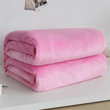 Soft Warm Coral Fleece Flannel Blankets For Beds Faux Fur Mink Throw Solid Color Sofa Cover Bedspread Winter Plaid Blankets