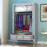 Non-Woven Fabrics Wardrobe Coffee Fabric Closet Portable Folding Dust-proof Waterproof Storage Cabinet Bedroom Home Furniture