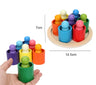 Wooden Rainbow Block Wood Stacking Toys Grimms Rainbow Building Blocks Balls Montessori Eductaional Toy Kids Rainbow Stacker