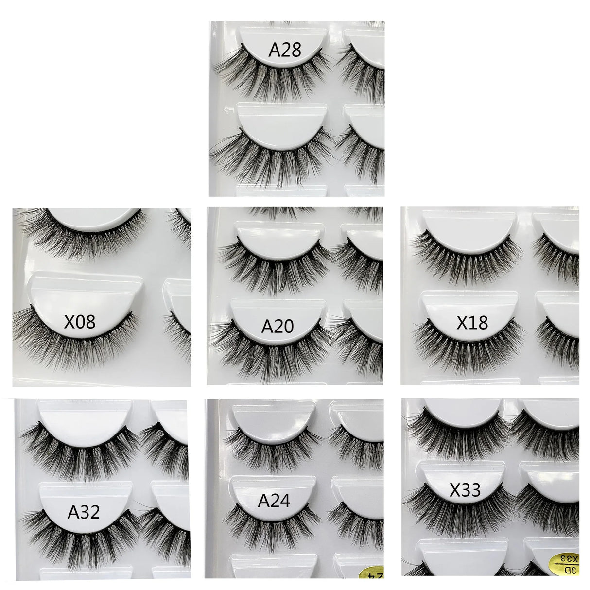 50/100 Pairs False Eyelashes Wholesale Fluffy Long Lashes Natural Makeup Tools Eye Lashes Bulk Faux Mink Lashes maquiagem