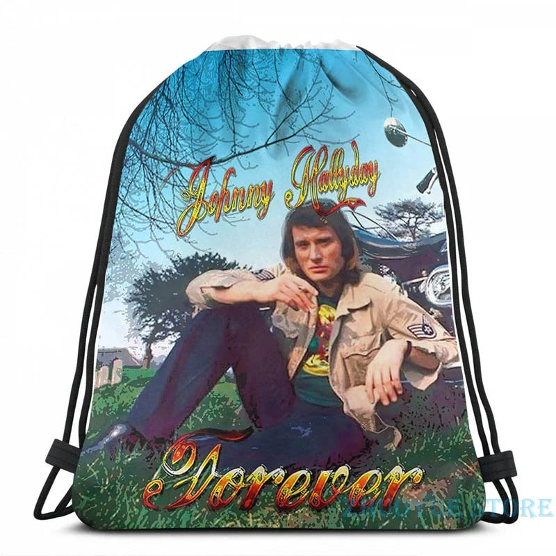 Funny Graphic print Johnny Hallyday Forever USB Charge Backpack men School bags Women bag Travel laptop bag