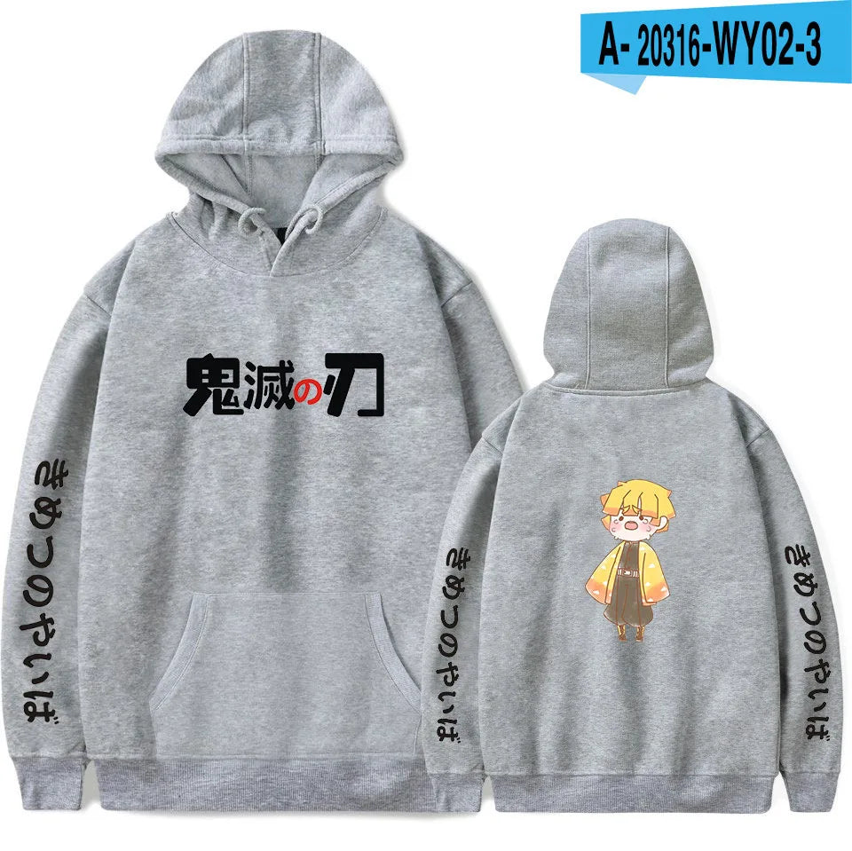 Anime Hoodie Demon Slayer Oversized Hoodies Sweatshirts Men/Womens Autumn Sweatshirt Harajuku Casual Clothing fashion Pullovers