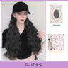 AS  Syntheti Curly hair Lamb wool fisherman hat Berets  Wig Natural Black Straight Wigs Naturally Connect Synthetic Hat Wig Adju