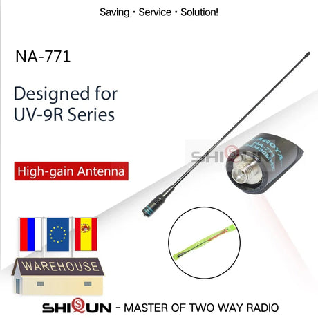 UV-9R Plus Antenna Nagoya NA-771 Dual Band VHF/UHF Walkie Talkies Antenna SMA-F for UV-9R Pro UV-XR BF-9700 Baofeng Accessory 9R