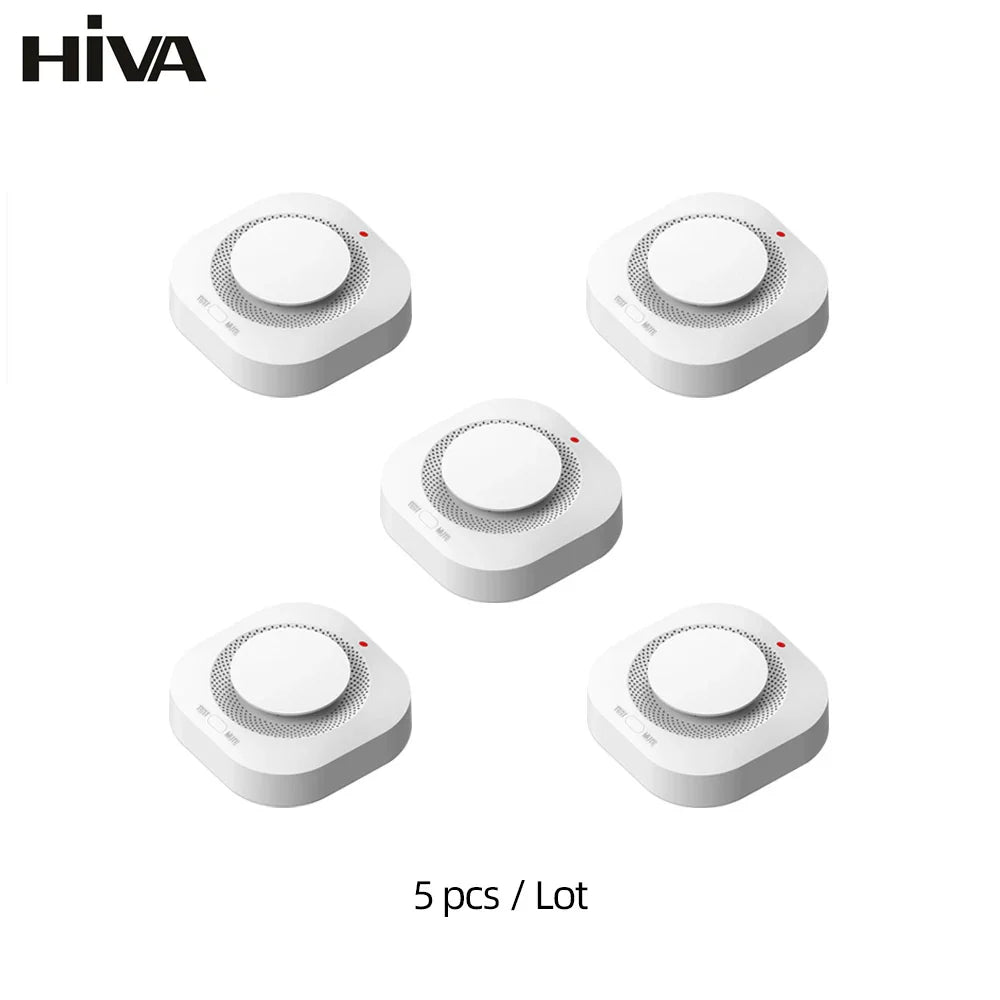 HIVA Wireless 433MHz Smoke Detector Fire Protection Home Alarm for Home Office Connect Alarm System Security Firefighters PA-441