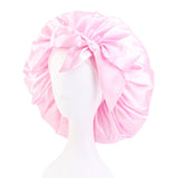 New Extra Large Bow Scarf Cap Bath Cap Chemotherapy Cap Satin Baotou Hat  Nightcap Women Hair Accessories