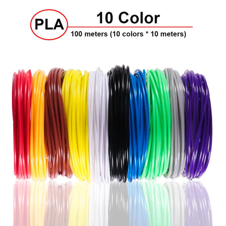 Plastic for 3d Pen 20 Colors 5 meter 10 Meter PLA 1.75mm 3D Printer Filament Printing Materials Extruder Accessories Parts