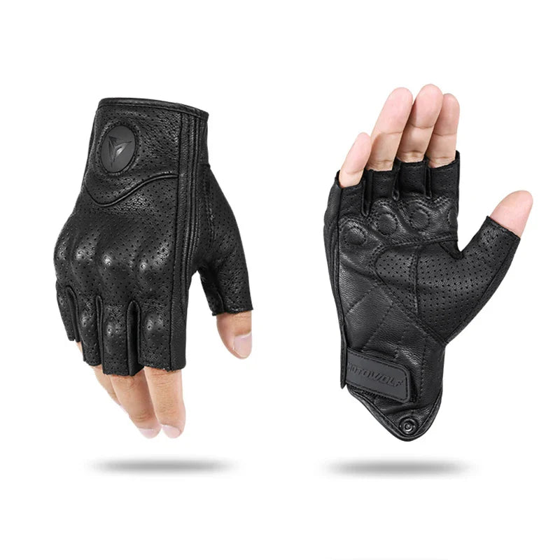 MOTOWOLF Motorcycle Gloves Real Leather Waterproof Windproof Winter Warm Summer Breathable Touch Screen Riding Bike Car Gloves