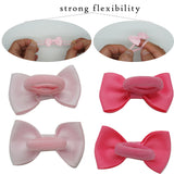 Baby Girls Hair Ties 2 inches Hair Bows Rubber Band Ribbon Hair Bands Ropes for Infant Children Gift 40 Colors in Pairs