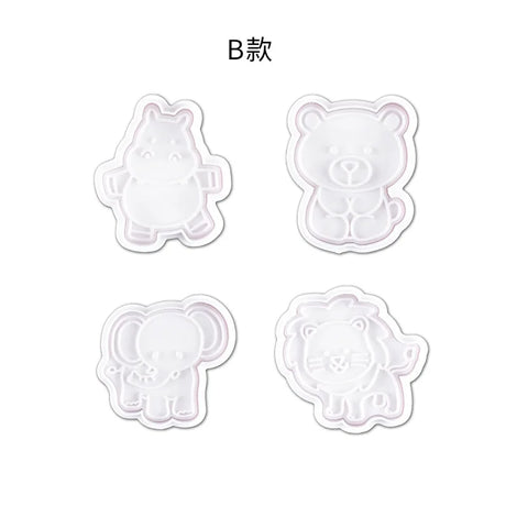 4pcs Creativity Slimes Play Dough Bear Elephant Lion Cutters Tools Accessories Mould Modeling Clay Sets Educational toy Children