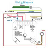 WiFi Curtain Roller Shutter Switch Module with RF Remote Tuya Smart Life App Timer Google Home Alexa Voice Control