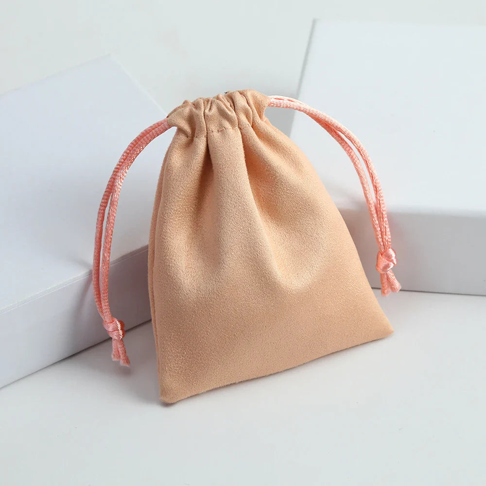 50pcs Flannel Jewelry Packaging Pouches Chic Purple Wedding Favor Gift Bag Velvet Drawstring Pouch for Cosmetic Makeup Eyelashes