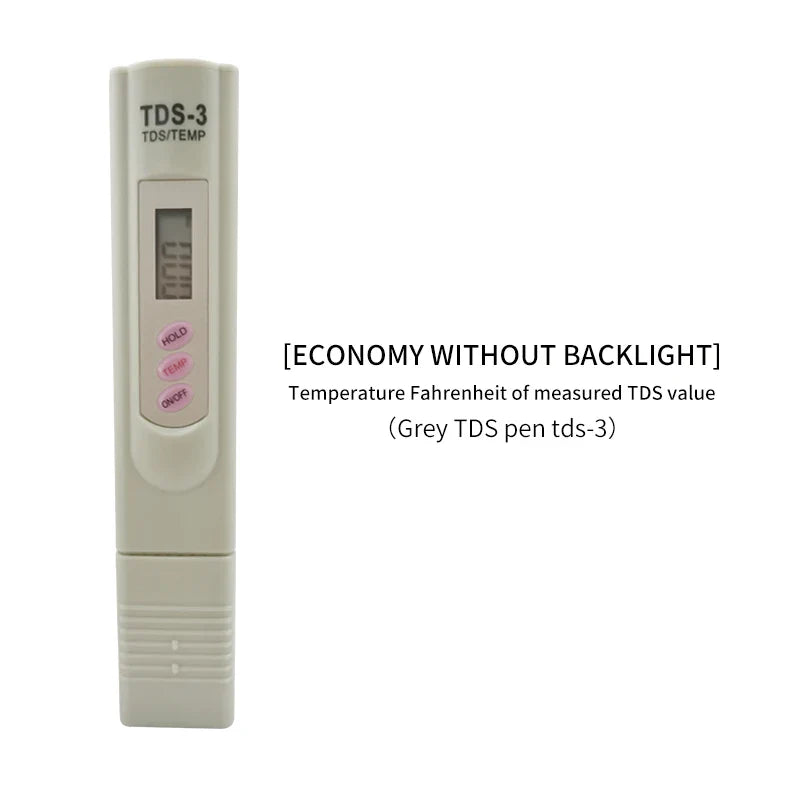 2-in-1 PPM Water TDS Meter Tester Drinking Water Quality Analyzer Monitor Filter Rapid Test Aquarium Hydroponics Pools PPM TDS-3