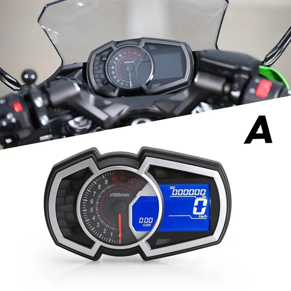 For Kawasaki Ninja650 Ninja 650 Motorcycle Speedometer Odometer Fuel Gauge 13000RPM Universal 1 2 4 Cylinder LCD Instrument