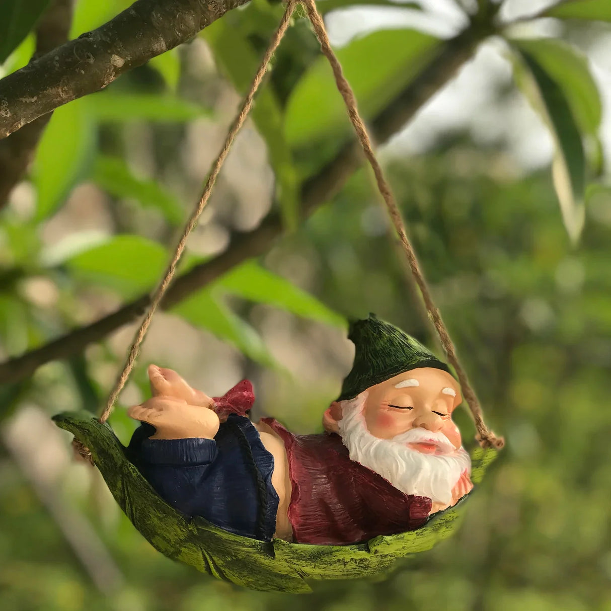 Creative Cute Frogs Cat Dog Resin Lying Santa Claus Statue Garden Hang On Tree Decorative Pendant Indoor Outdoor Decor Ornament