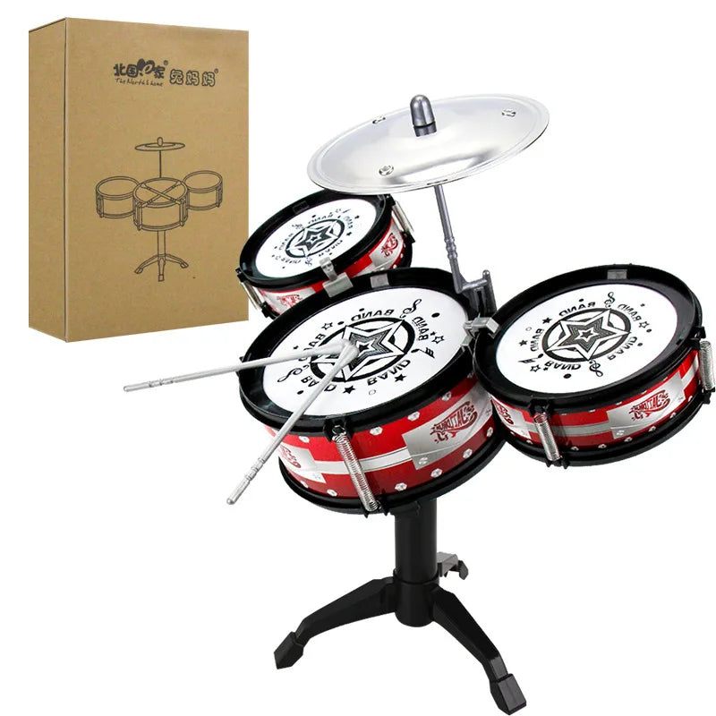 Simulation Drum Set Junior Drums Kit Jazz Drums Percussion Musical Instrument Wisdom Development Toys For Children Kid Gifts