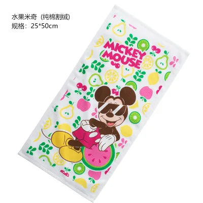 Mickey Mouse Candy Color Princess Printed Cotton  Gauze Face Towel Newborn Baby Cartoon Hand Bathing Bibs Towels Handkerchief