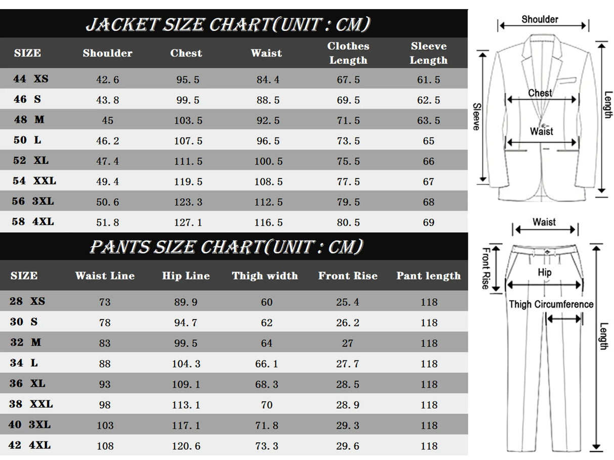 Cenne Des Graoom New Elegant Suits for Men Double Breasted 6 Button Jacket and Pants 2 Pcs Set Slim Fit Classic Business Formal