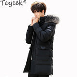 Jacket Winter Men Clothing Streetwear Down Cotton Coat Man Thick Warm Big Fur Hooded Parkas Ropa De Hombre Hiver 669999