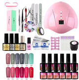 Manicure Set 36W UV LED Lamp Dryer With 12PCS Nail Gel Polish Kit Soak Off Manicure Set Gel Nail Polish For Nail Art Tools