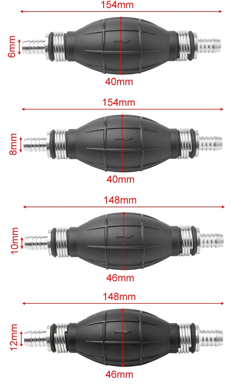 1Piece Fuel Pump 6MM 8MM 10MM 12MM Hand Fuel Pump Primer Bulb Fuels Used For Cars Ship Boat Marine Diesel Gas Petrol Engine Oil