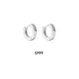 ANDYWEN 925 Sterling Silver Gold Plain 5mm 6mm 7mm 8mm 9mm 10mm Huggies Piercing Clips Hoop Luxury Clips Pendiente Loops Earring