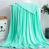 Soft Warm Coral Fleece Flannel Blankets For Beds Faux Fur Mink Throw Solid Color Sofa Cover Bedspread Winter Plaid Blankets