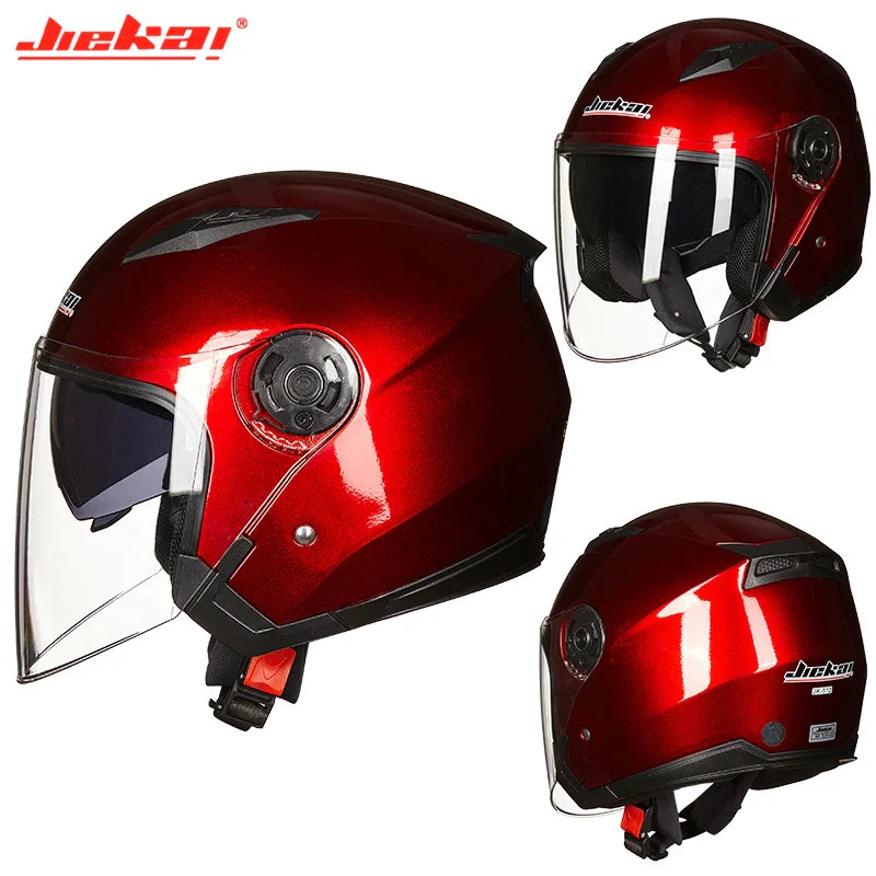 Men Motorcycle half Helmets Dual Lens Scooter Moto Helmet Casco vespa village Riding capacete de moto motocross Helmets