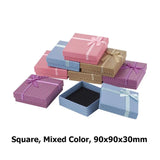 12pcs Cardboard Jewelry Set Gift Box Ring Necklace Bracelets Earring Gift Packaging Boxes With Sponge Inside Rectangle