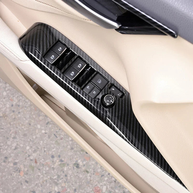 For Toyota Camry XV70 2018 2019 2020 2021 LHD Central Console Strip Cover Trim Moulding Interior Accessories ABS Carbon Fiber