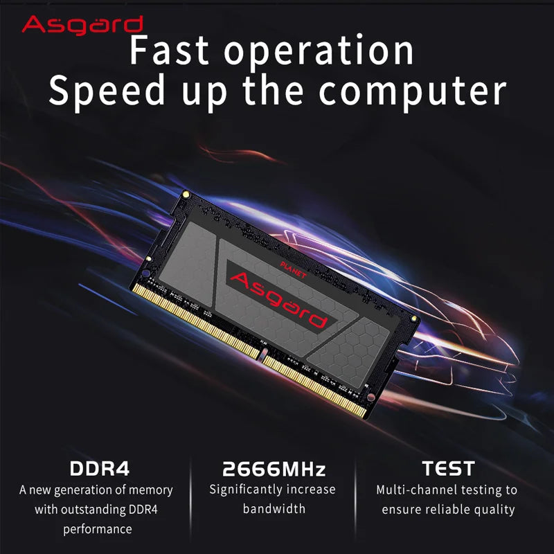 Asgard Laptop Memoria RAM DDR4 8GB 16GB 32GB 2666MHz 3200MHz Sodimm Notebook Memory A1 Series